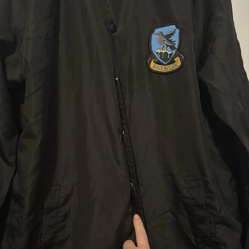 Harry Potter Windbreaker Jacket Size‎ Small Hogwarts Ravenclaw Black